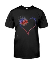 Heart Diamond Sunflower Emt Shirt Premium Fit Mens Tee front