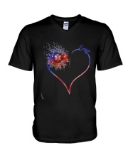 Heart Diamond Sunflower Emt Shirt V-Neck T-Shirt thumbnail