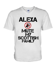 Alexa Mute My Scottish Family Shirt V-Neck T-Shirt thumbnail