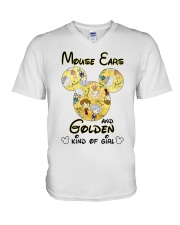 Mickey Mouse Ears And Golden Kind Of Girl Shirt V-Neck T-Shirt thumbnail