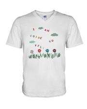 Floral I Am Going To Yell Shirt V-Neck T-Shirt thumbnail