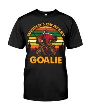Vintage Hockey World's Okayest Goalie Shirt Classic T-Shirt front