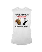 A Man Cannot Survive On Beer Alone He Also Shirt Sleeveless Tee tile