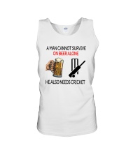 A Man Cannot Survive On Beer Alone He Also Shirt Unisex Tank tile