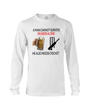 A Man Cannot Survive On Beer Alone He Also Shirt Long Sleeve Tee tile