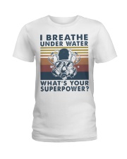 Vintage Scuba Diving I Breathe Underwater Shirt Ladies T-Shirt thumbnail