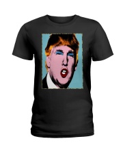 Trump With Makeup On His Shirt Ladies T-Shirt thumbnail
