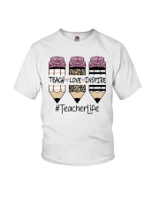 Teach Love Inspire Teacher Life Shirt Youth T-Shirt tile