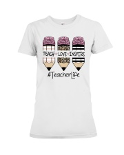Teach Love Inspire Teacher Life Shirt Premium Fit Ladies Tee tile