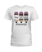 Teach Love Inspire Teacher Life Shirt Ladies T-Shirt tile