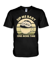 Vintage Hedgehog Sip Me Baby One More Time Shirt V-Neck T-Shirt thumbnail