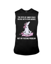 Unicorn Yoga The Path Of Inner Peace Begins Shirt Sleeveless Tee thumbnail