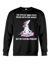 Unicorn Yoga The Path Of Inner Peace Begins Shirt Crewneck Sweatshirt thumbnail