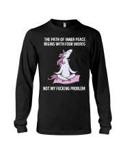 Unicorn Yoga The Path Of Inner Peace Begins Shirt Long Sleeve Tee thumbnail