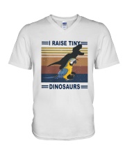 Vintage Parrot I Raise Tiny Dinosaurs Shirt V-Neck T-Shirt thumbnail