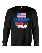 American Flag Veterans Against Trump Shirt Crewneck Sweatshirt thumbnail