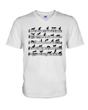 Horse Notes On Sheet Music Shirt V-Neck T-Shirt tile