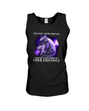 Wolf I'm Not Anti Social I'm Just Not User Shirt Unisex Tank thumbnail
