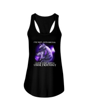 Wolf I'm Not Anti Social I'm Just Not User Shirt Ladies Flowy Tank thumbnail