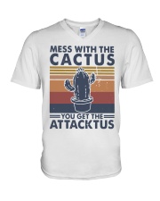 Vintage Mess With The Cactus Get Attacktus Shirt V-Neck T-Shirt thumbnail
