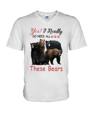 Yes I Really Do Need All These Bears Shirt V-Neck T-Shirt thumbnail