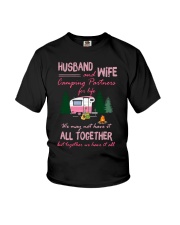 Husband And Wife Camping Partners For Life Shirt Youth T-Shirt thumbnail