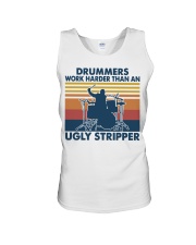 Vintage Drummer Work Harder Than An Ugly Shirt Unisex Tank thumbnail