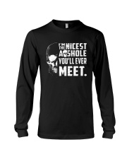 Skull Im The Nicest Asshole Youll Ever Meet Shirt Long Sleeve Tee thumbnail