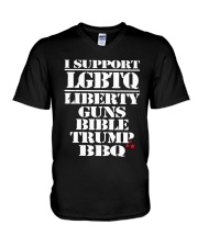 Belles Smokin BBQ Shirt V-Neck T-Shirt thumbnail