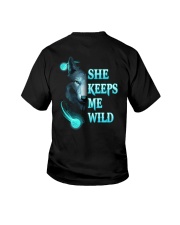 Wolf She Keeps Me Wild Shirt Youth T-Shirt thumbnail