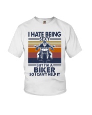 Vintage I Hate Being Sexy But Im A Biker Shirt Youth T-Shirt thumbnail