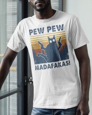 Vintage Cat Pew Pew Madafakas Shirt Classic T-Shirt apparel-classic-tshirt-lifestyle-front-39