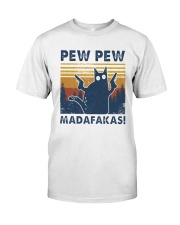 Vintage Cat Pew Pew Madafakas Shirt Classic T-Shirt front