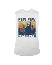 Vintage Cat Pew Pew Madafakas Shirt Sleeveless Tee thumbnail