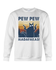 Vintage Cat Pew Pew Madafakas Shirt Crewneck Sweatshirt thumbnail