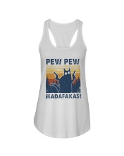 Vintage Cat Pew Pew Madafakas Shirt Ladies Flowy Tank thumbnail