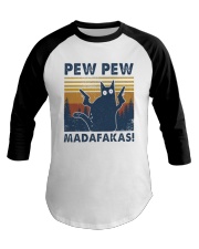 Vintage Cat Pew Pew Madafakas Shirt Baseball Tee thumbnail