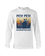 Vintage Cat Pew Pew Madafakas Shirt Long Sleeve Tee thumbnail
