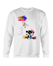 Flower And Dragonfly Mickey Let It Be Shirt Crewneck Sweatshirt thumbnail