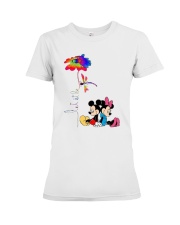 Flower And Dragonfly Mickey Let It Be Shirt Premium Fit Ladies Tee thumbnail