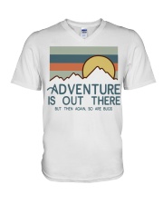 Vintage Hiking Adventure Is Out There Bugs Shirt V-Neck T-Shirt thumbnail