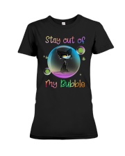 Black Cat Stay Out Of My Bubble Shirt Premium Fit Ladies Tee thumbnail