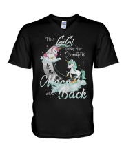 Unicorn This Gigi Loves Her Grandkids Moon Shirt V-Neck T-Shirt thumbnail
