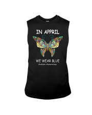 Butterfly In April We Wear Blue Autism Shirt Sleeveless Tee tile