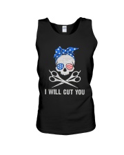 American Skull I Will Cut You Shirt Unisex Tank thumbnail