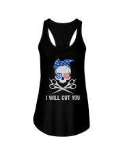 American Skull I Will Cut You Shirt Ladies Flowy Tank thumbnail