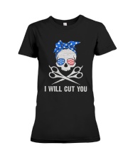 American Skull I Will Cut You Shirt Premium Fit Ladies Tee thumbnail