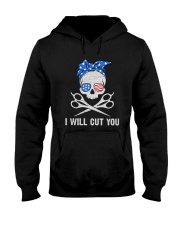 American Skull I Will Cut You Shirt Hooded Sweatshirt thumbnail