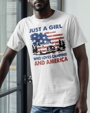 American Flag Just A Girl Who Loves Camping Shirt Classic T-Shirt apparel-classic-tshirt-lifestyle-front-39