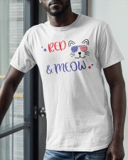 American Flag Red White And Meow Shirt Classic T-Shirt apparel-classic-tshirt-lifestyle-front-39